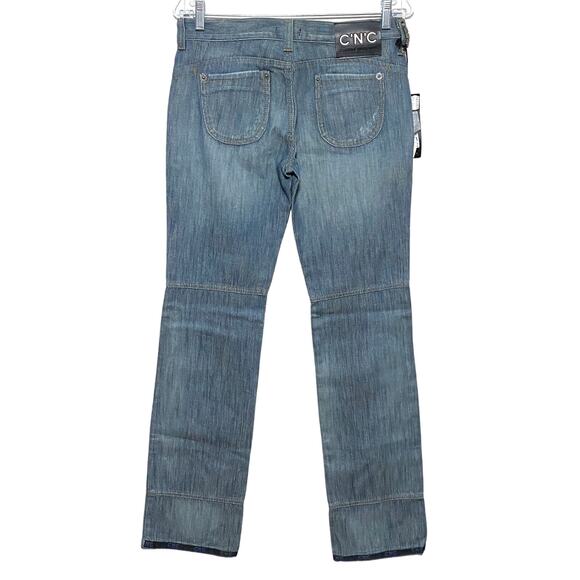 C'N'C Costume National Ribbed Straight Leg Jeans Womens 28 Normcore Casual NWT - Picture 2 of 13